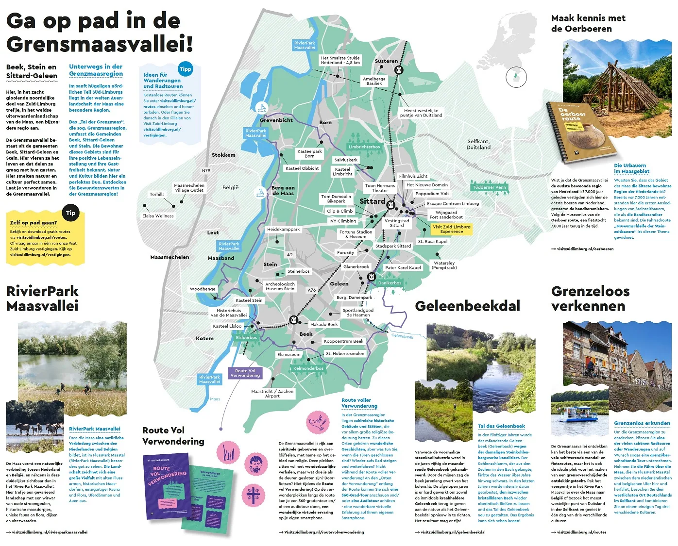 plattegrond zijde kaart Grensmaasvallei LR