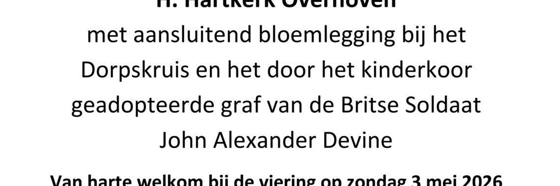 Herdenking ‘Vrede en Vrijheid’